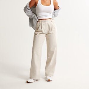 Women's Abercrombie Sloane Wide-Leg Pants in Stone Denim- Size 28